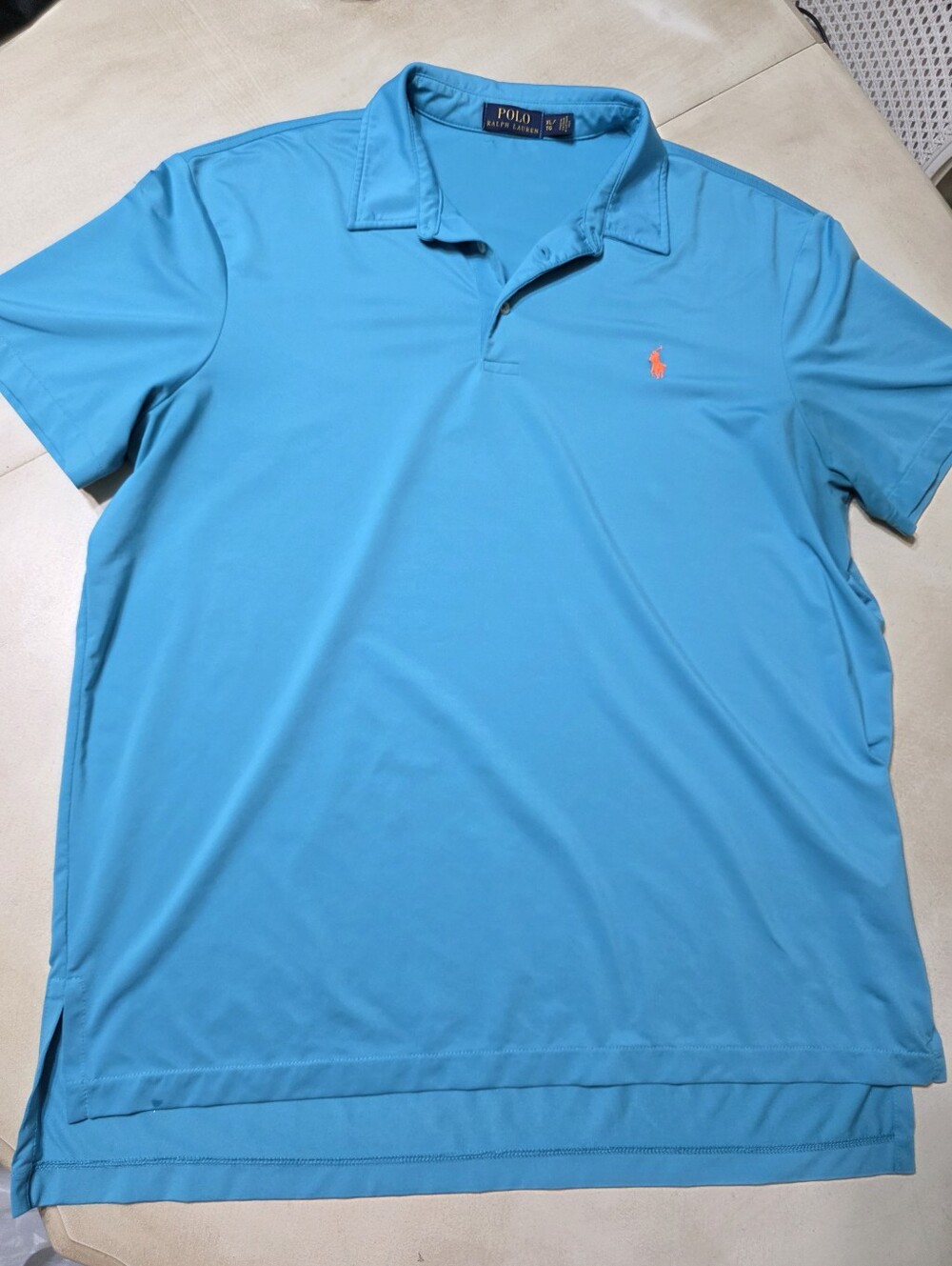 Polo Ralph Lauren Performance Polo Shirt Men’s XL Blue Athletic Golf Top - Picture 4 of 6